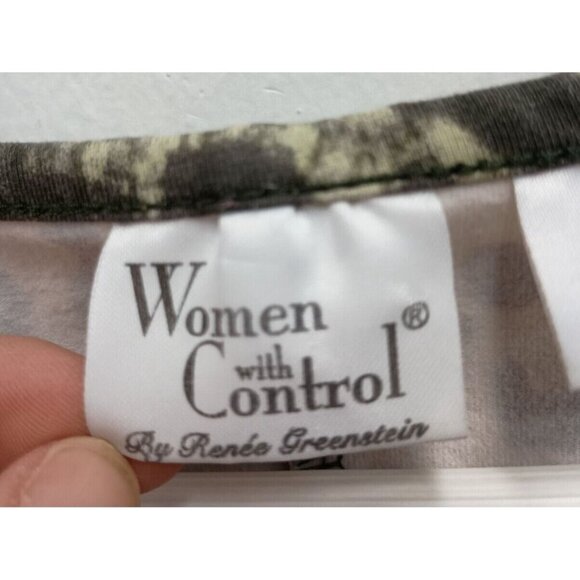 Women With Control Womens Animal Print T-Shirt Dress Medium Multi V-Neck - Picture 4 of 8